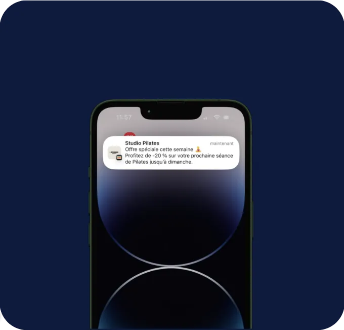 Notification de relance VOSTRAI sur l’écran de verrouillage d’un iPhone