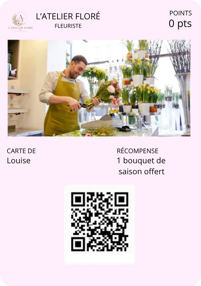 Exemple de carte de fidélité — fleuriste