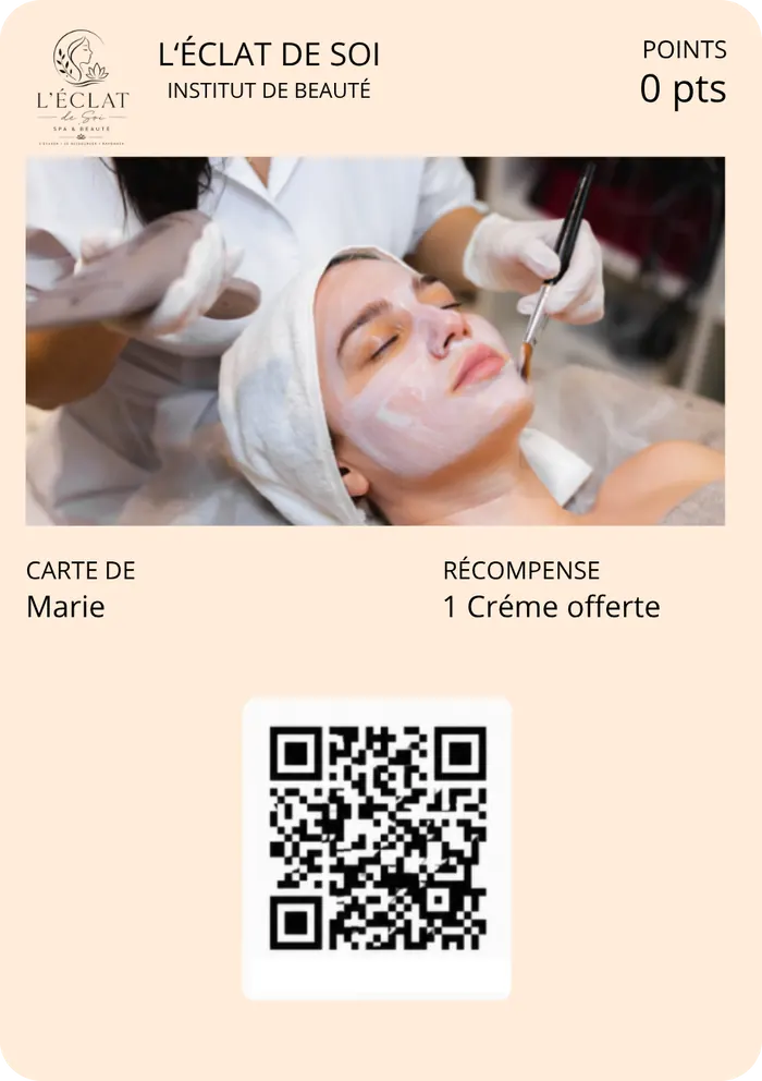 Exemple de carte de fidélité — spa & beauté